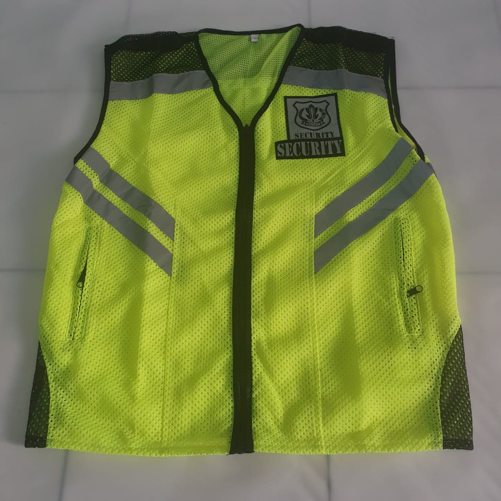 ROMPI SATPAM / VEST SECURITY / SCOTLIGHT HIJAU HITAM