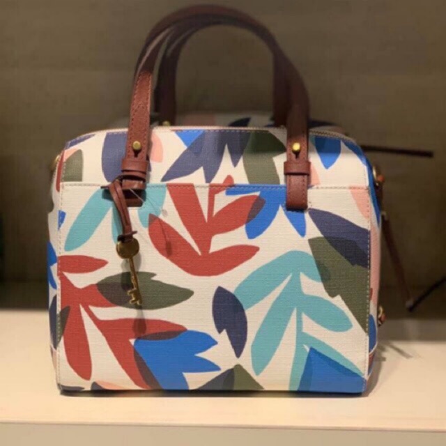 Fossil Rachel Satchel floral