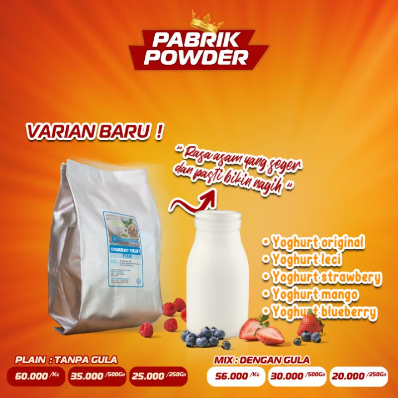 Powder Yoghurt Plain 250 gram(tanpa gula)