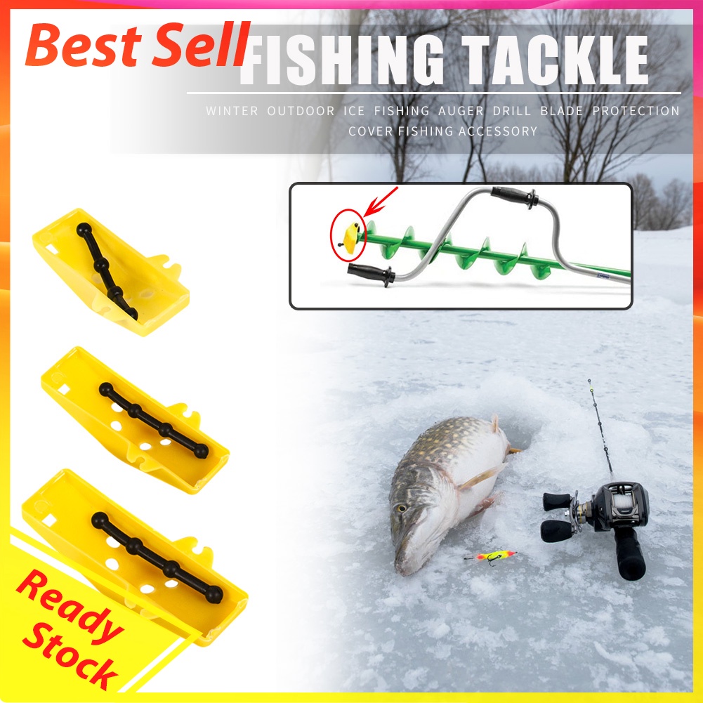 Winter Ice Fishing Tools Hand Spiral Drilling Ice Punch Drill Head Cover