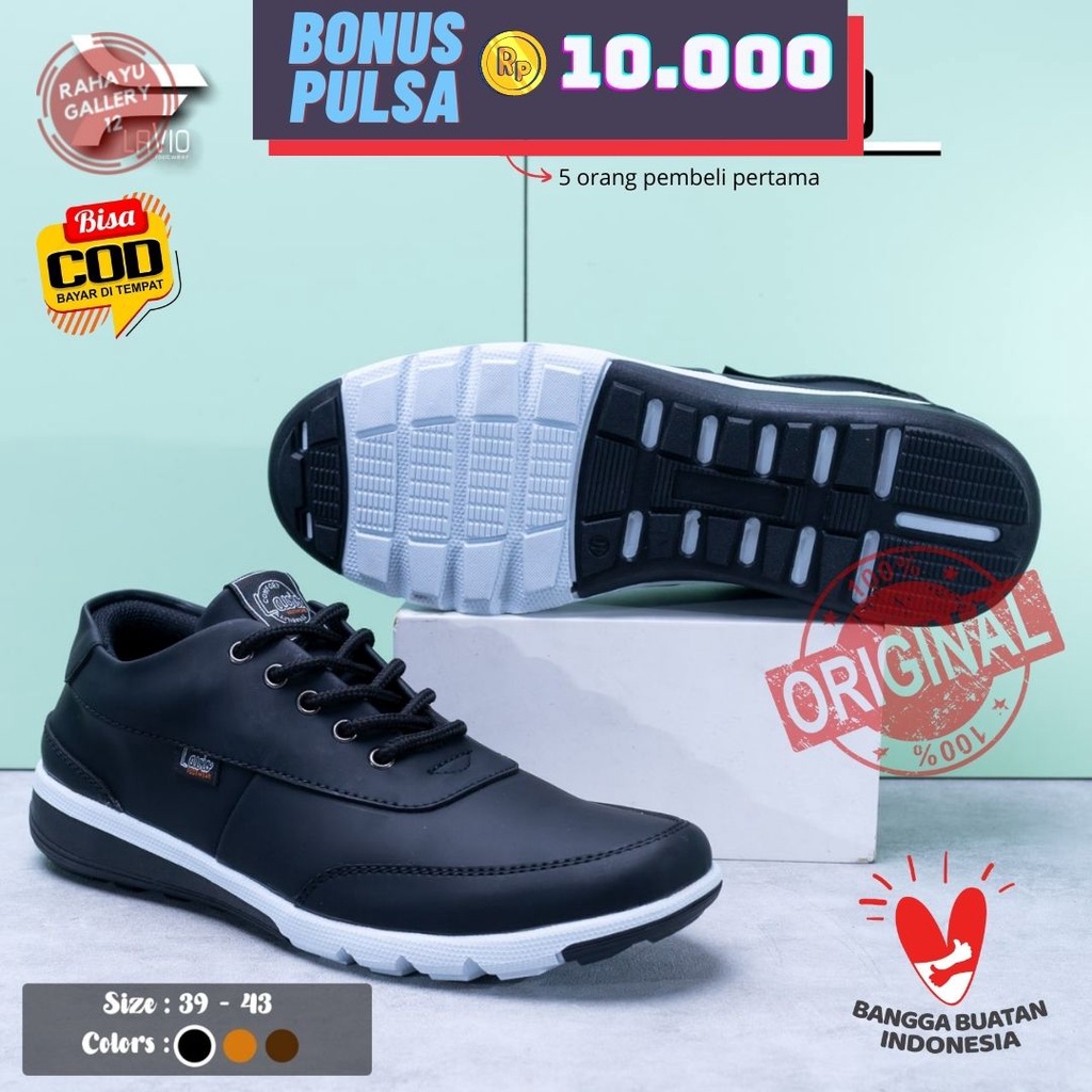 Sepatu Casual Pria Keren Original Kasual Cowok Lavio Stich Untuk Sekolah Kuliah Nongkrong