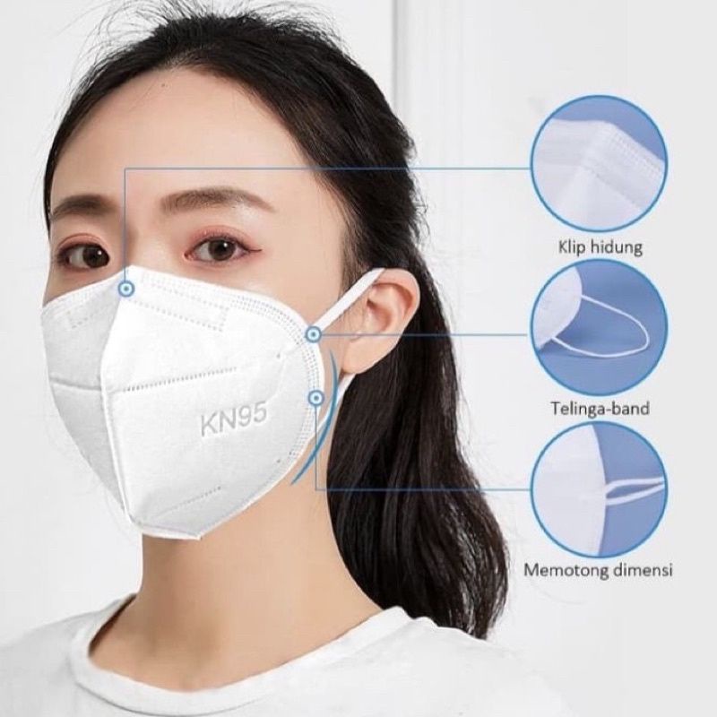 MASKER KN95 5 PLY 1 BUNGKUS ISI 10 PICS - DIPOSABLE FACE MASK