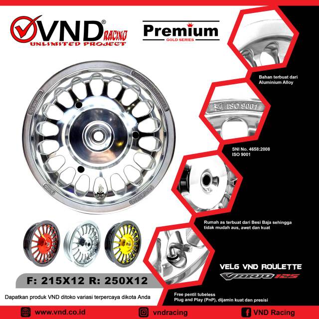 VELG VND RACING RING 12HONDA VARIO 125 &amp; 150