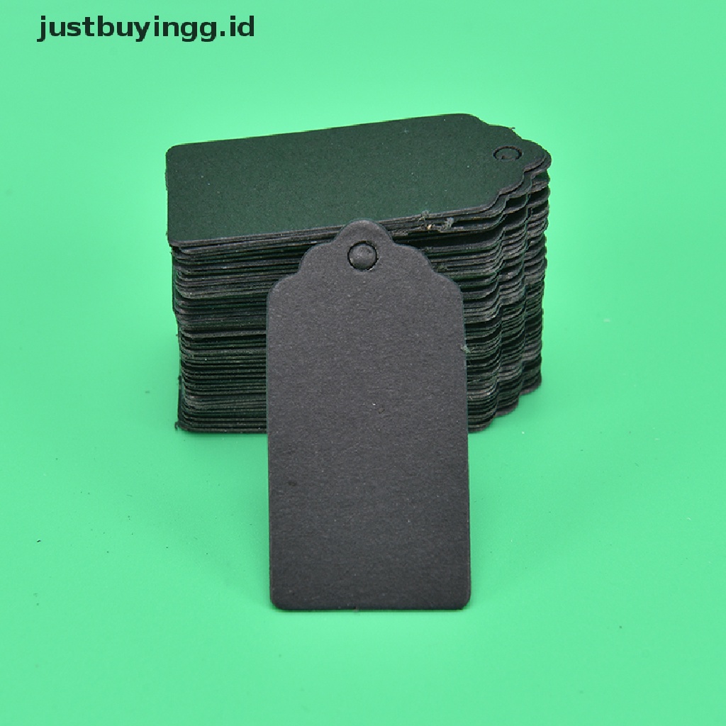 (Justbuyingg.Id) 100pcs Tag Label Harga Bahan Kertas Tanpa Tali Untuk Pesta Pernikahan