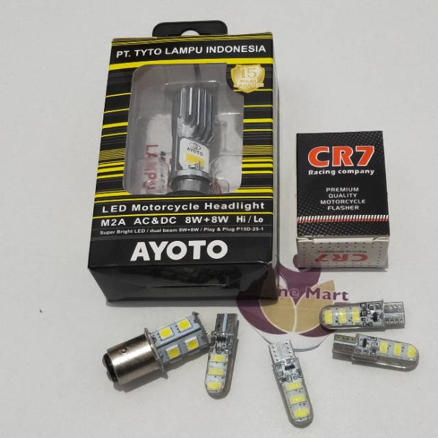 Bohlam Lampu LED Atyto GARANSi full set variasi beat Mio Scoopy Fino Supra Vega dll