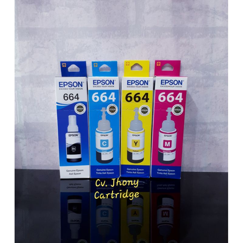 Tinta Epson 664 Hitam Dan Warna Original