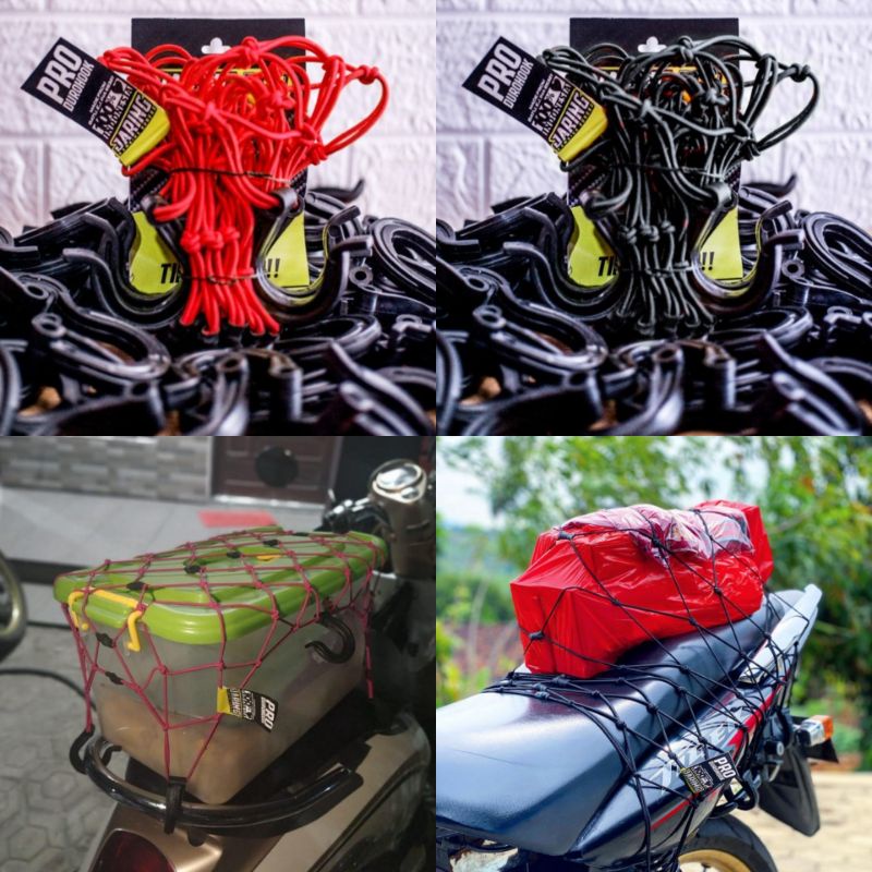 JARING KAMBING GUNUNG PRODURAHOOK ORIGINAL TALI PENGIKAT MANTEL JAS HUJAN HELM PERKAKAS BESAR KUAT &