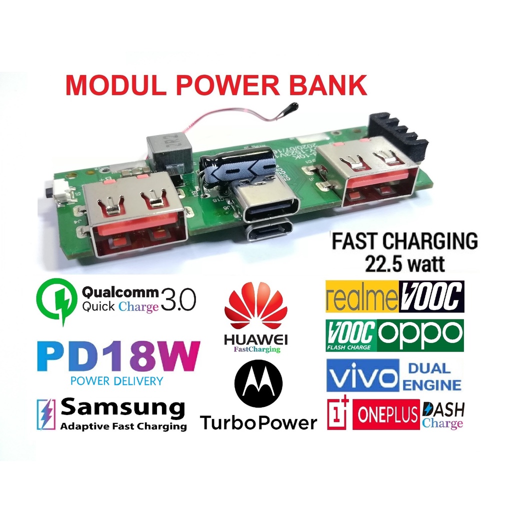 Modul Power Bank QC 3.0 + PD + VOOC 3.0
