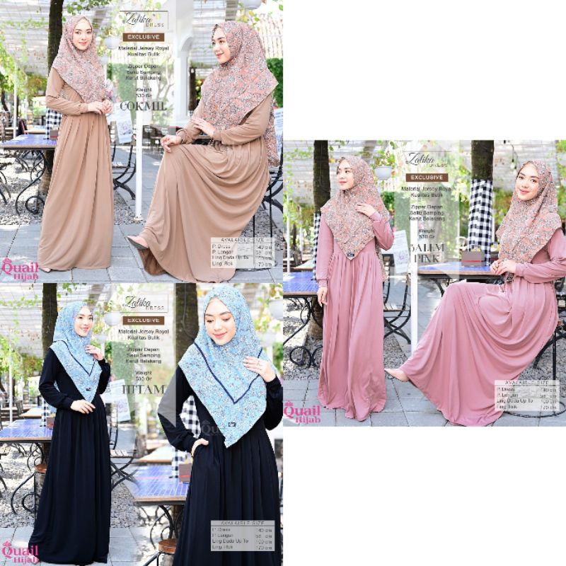 QUAIL HIJAB ORI | Gamis " ZALIKA BASIC DRESS"