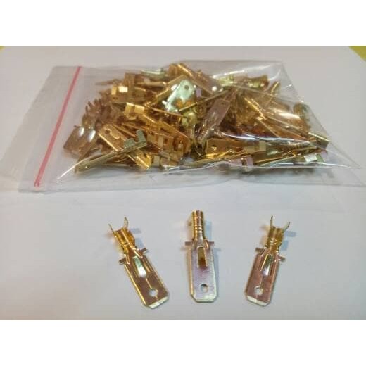 [BISA COD] Skun Kabel Male M-2.5 2.5Mm Kuningan LIMITED