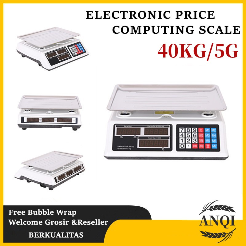 Digital Computing Scale 40kg Double Display/Timbangan Buah  ANQI 1888