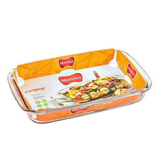 Loyang Marinex Loyang kaca segi produk import food pan / glass casserole