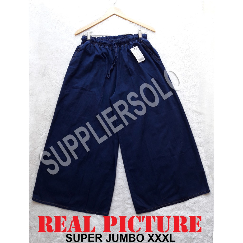 CELANA KULOT JEANS POLOS XL dan JUMBO XXXL