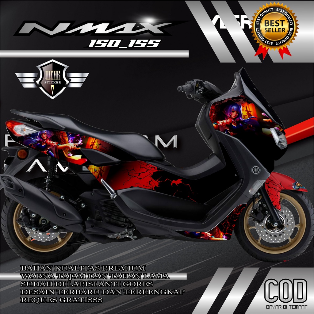 DECAL STICKER NMAX 150_155 MOBILE LAGEND KAGURA