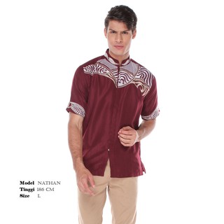 Baju Koko Lengan Pendek Pria Motif RAVEN Merk Hansen Baju Koko Lengan Pendek Pria Motif RAVEN Merk Hansen