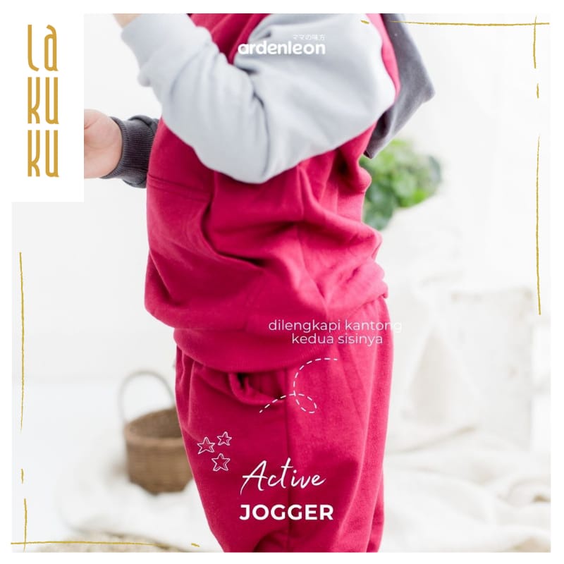 Lakuku - Ardenleon Active Jogger Pants Celana Panjang Anak Katun Unisex 1-7 tahun