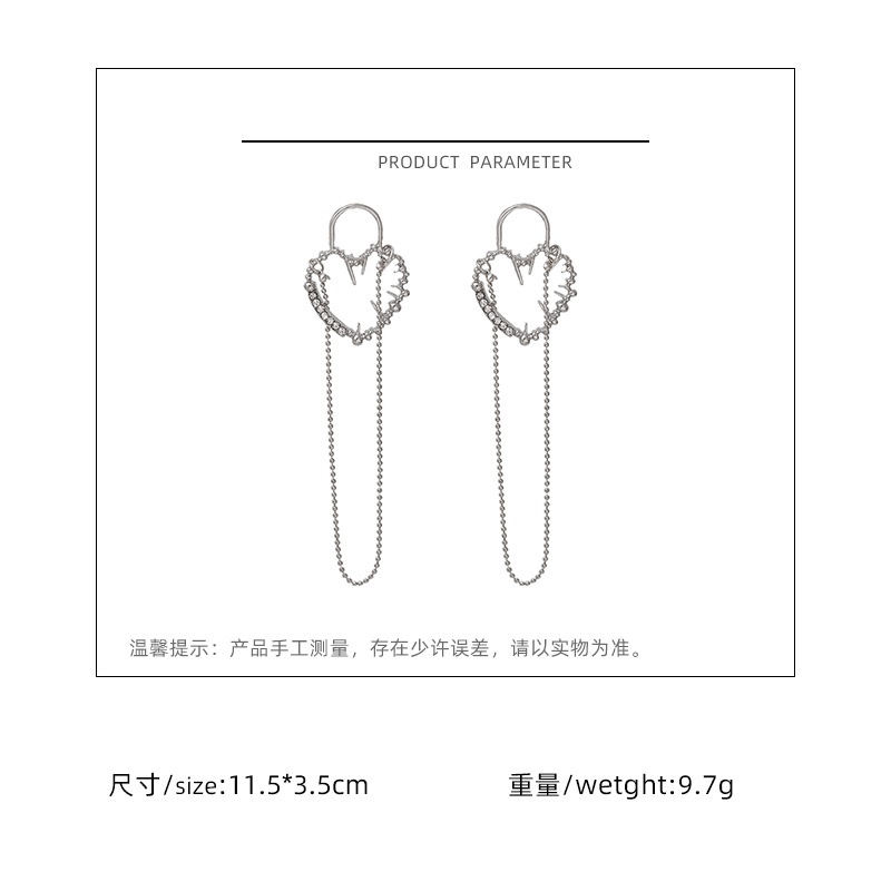 Korea thorn hollow keluar kreatif berlebihan high-end anting-anting rumbai cinta ins gaya niche desa