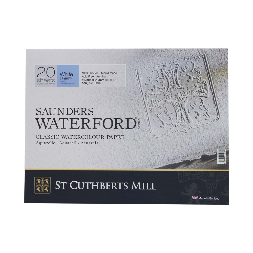 

Saunders Waterford Cold Pressed White 20 Sheets 410x310mm