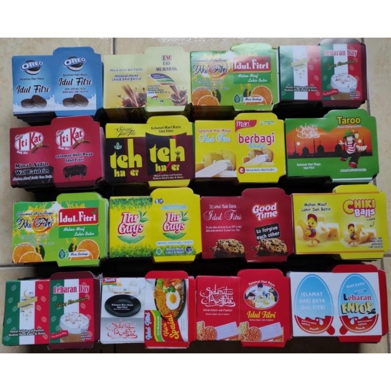 

amplop lebaran motif snack kekinian 100 lembar