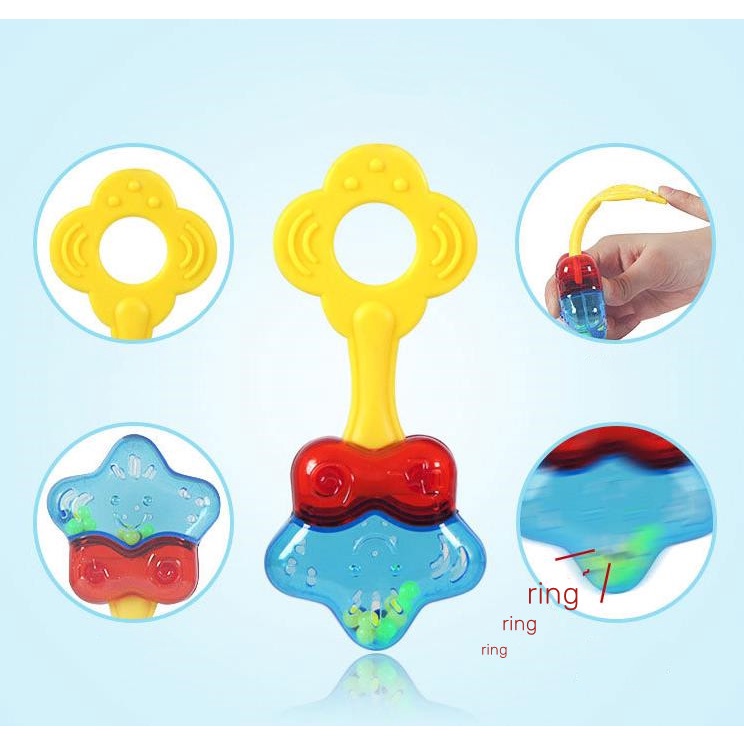 Teether bayi gigitan bayi bpa free Mainan Kerincingan Bayi 0-12 Bulan Pendidikan Awal Teether Bayi Set Rattle Bayi Musik