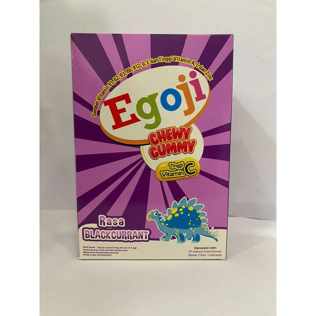 Egoji Chew Gummy Blackcurrant Sachet isi 10 Butir