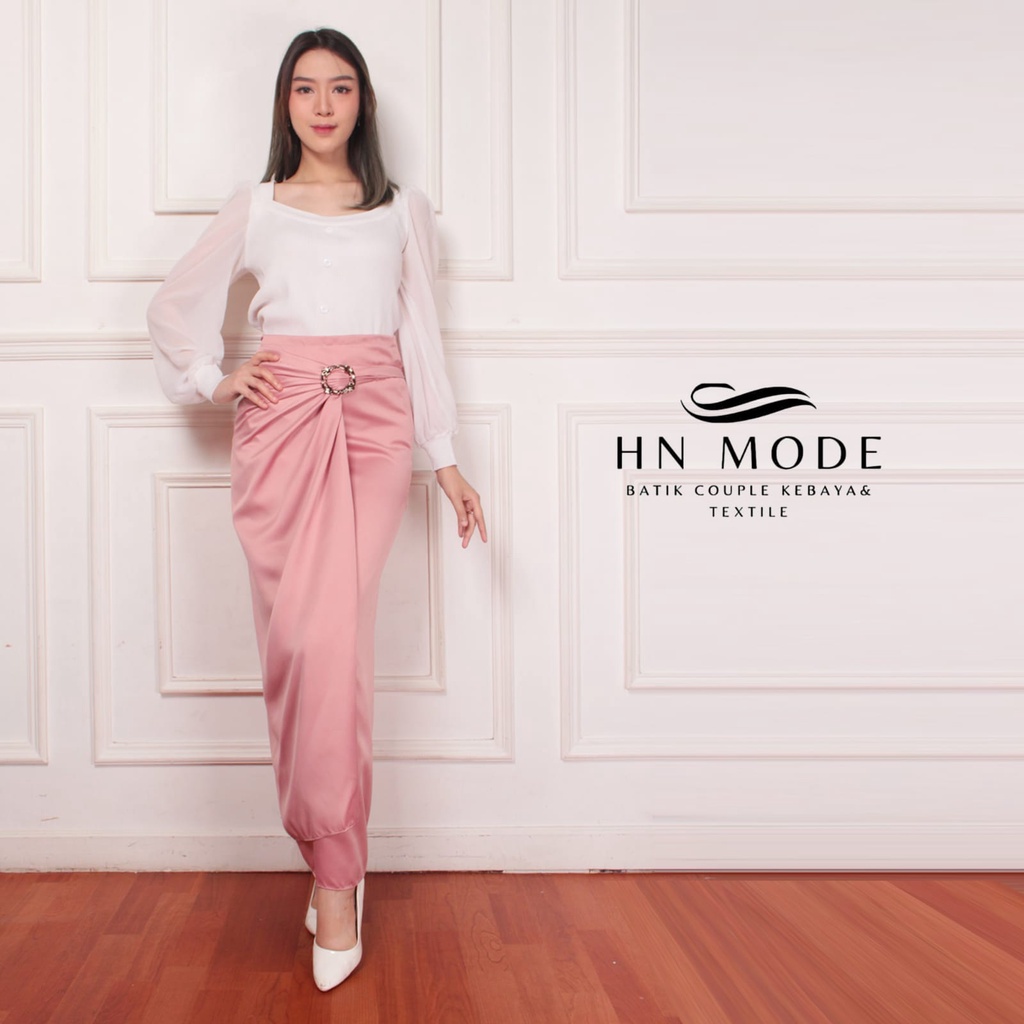 HN MODE - Rok lilit polos premium satin velvet / wrap skirt premium