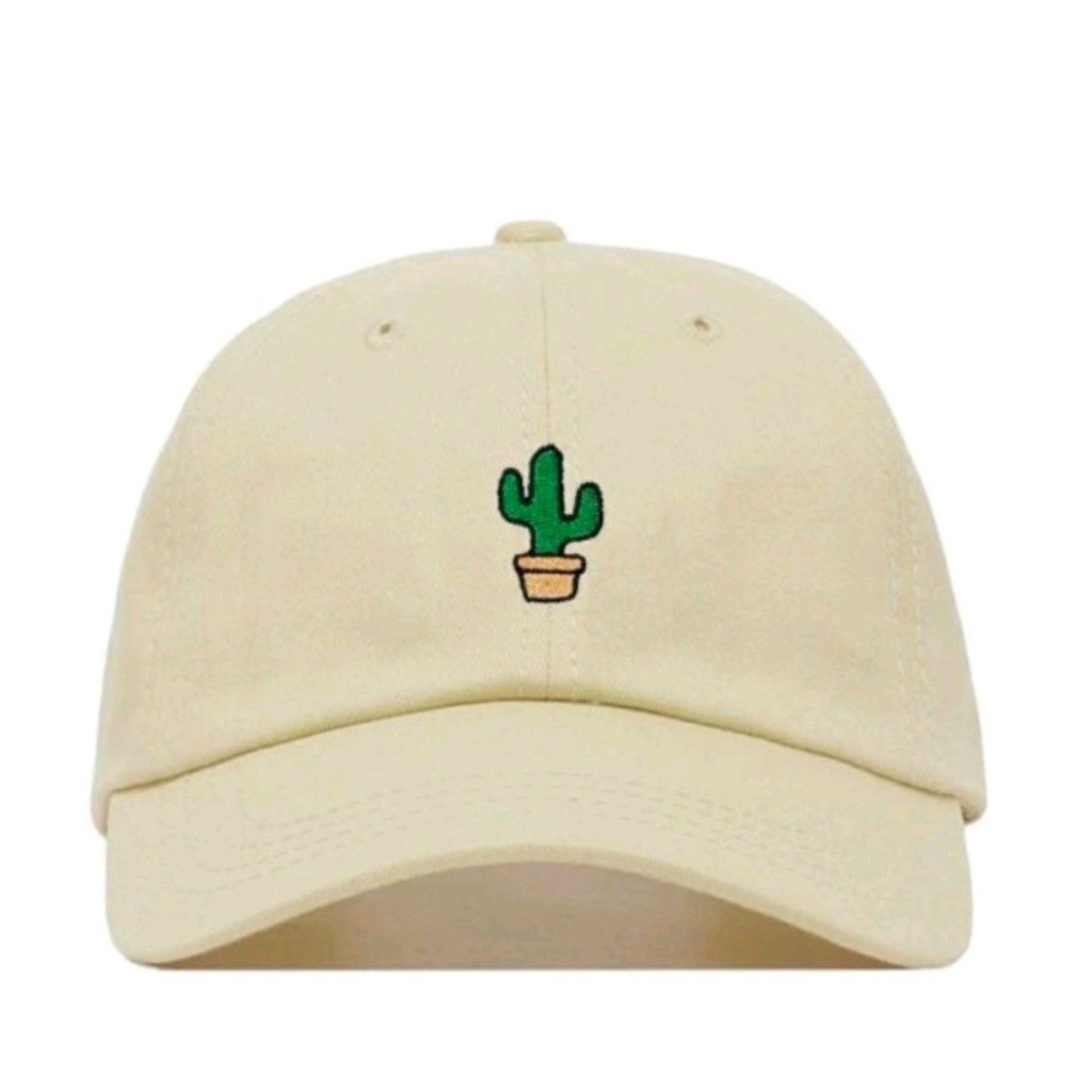 TOPI BASEBALL CACTUS (BORDIR) PRIA &amp; WANITA/topi bordir kaktus bahan premium