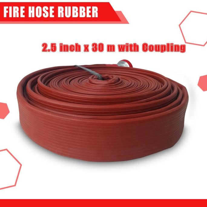 Fire Hose Rubber 2,5" X 30 Meter + Coupling