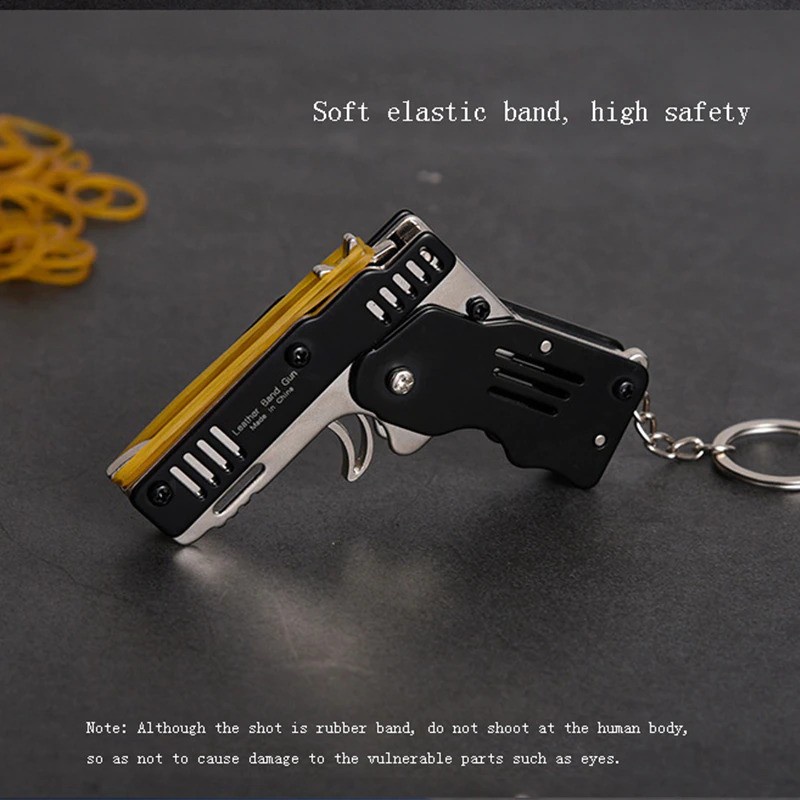 HoMart Mainan Pistol Karet Gelang Foldable Rubber Band Gun - XH-099