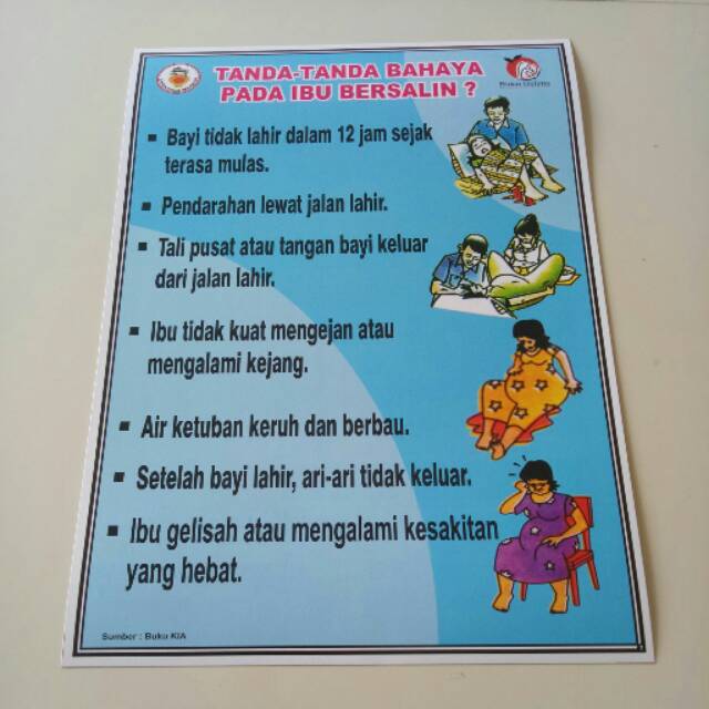 Poster Tanda Tanda Bahaya Pada Ibu Bersalin Shopee Indonesia