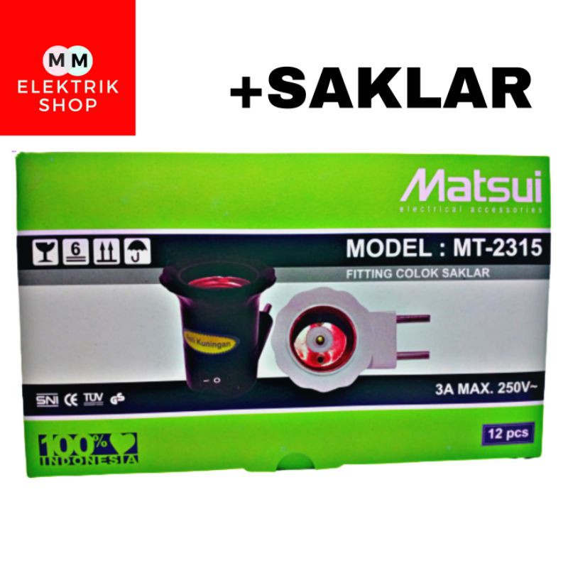 MATSUI Fitting Colok + Saklar MT 2315 Fitting E27 Kuningan Best Seller MATSUI