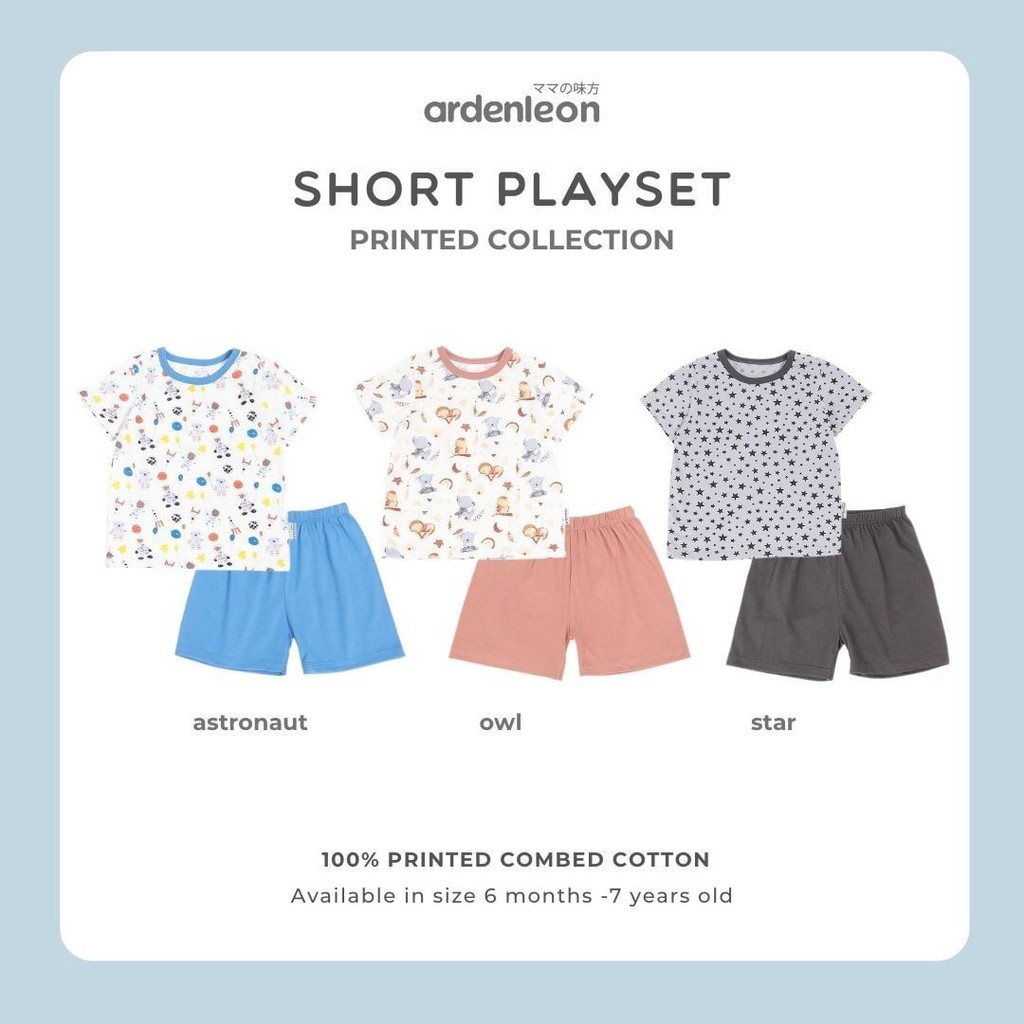 ARDENLEON Unisex Short Playset (Astronot, Owl, Star)