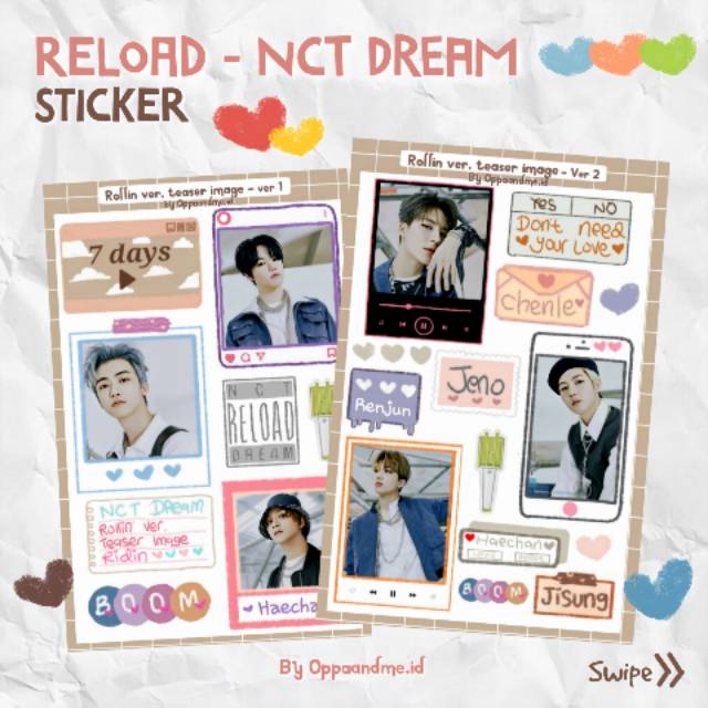 

Mariaarts - NCT dream rollin ver. teaser sticker jurnal