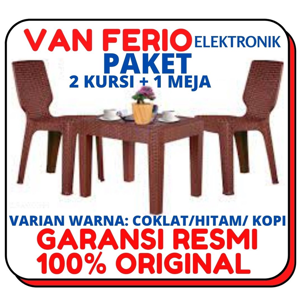 TABITHA KURSI PLASTIK / MEJA TERAS PLASTIK / MEJA TAMU / COFFEE TABLE