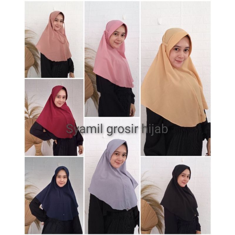 Bergo pet tali / khimar pet tali