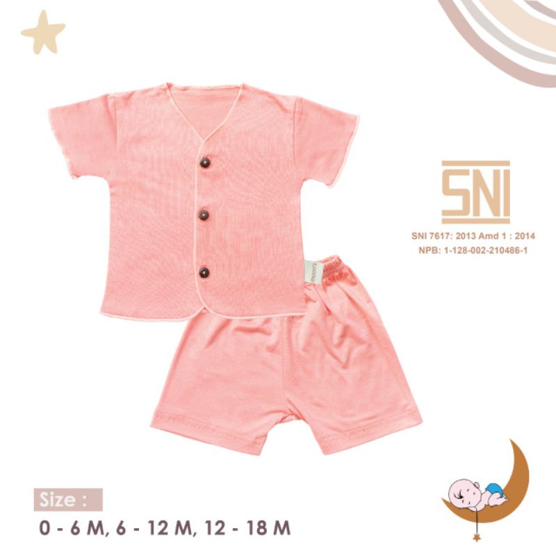 SNI MOONS  STELAN PENDEK POLOS PREMIUM  NEWBORN MOONS STELAN