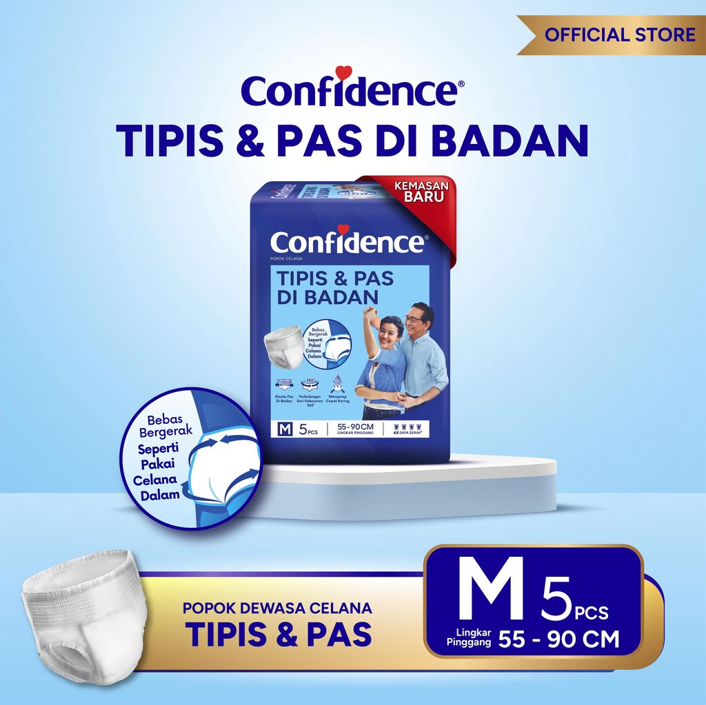Promo Harga Confidence Adult Diapers Pants M5 5 pcs - Shopee
