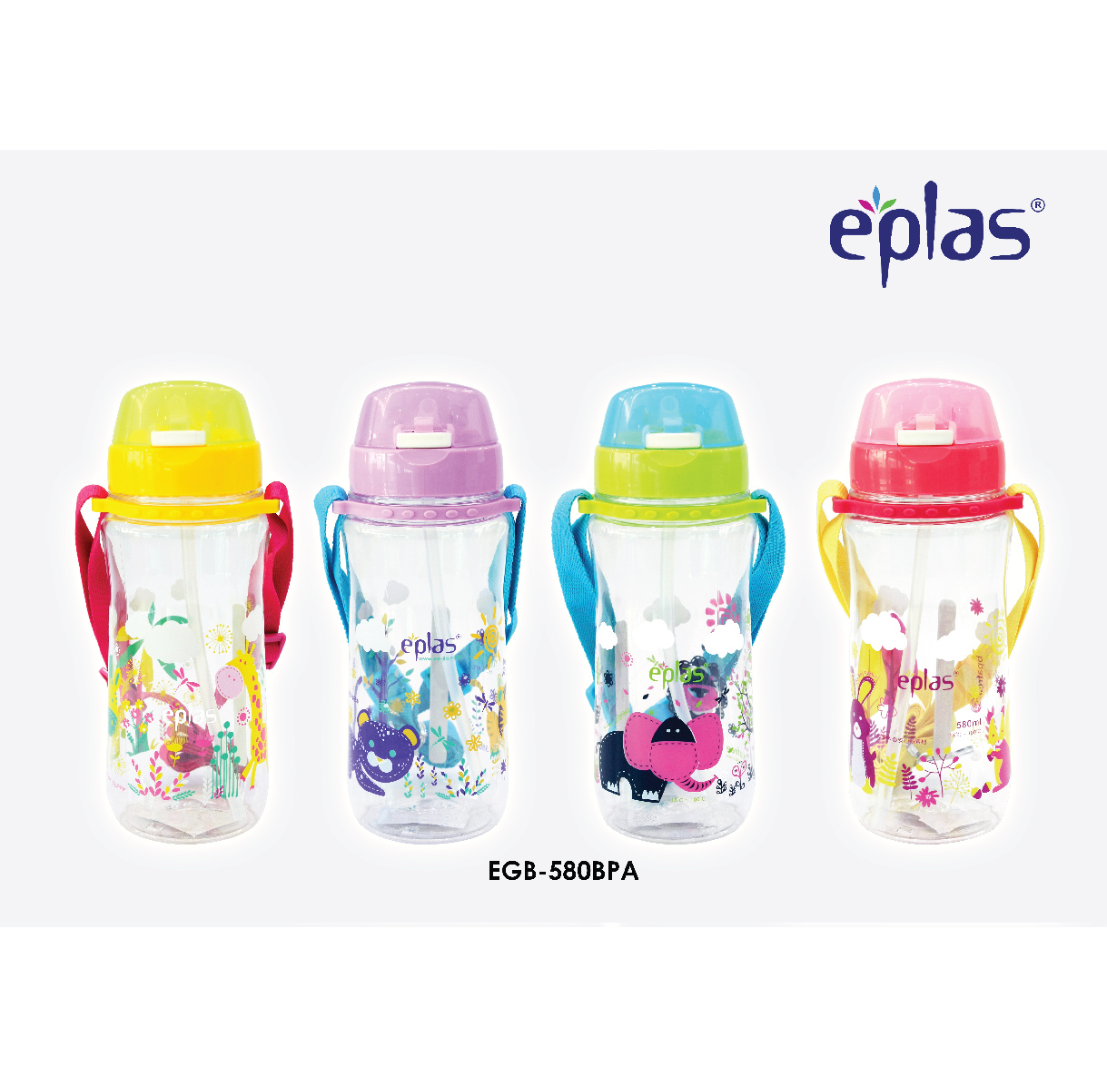 EPLAS Kids Botol Minum Anak-Anak Water Bottle (580ml) Water Tumbler, BPA Free, Tritan