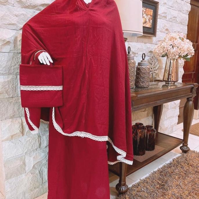 Mukena Bali Polos Katun Rayon Super Jumbo Dewasa Grosir Mukena Murah