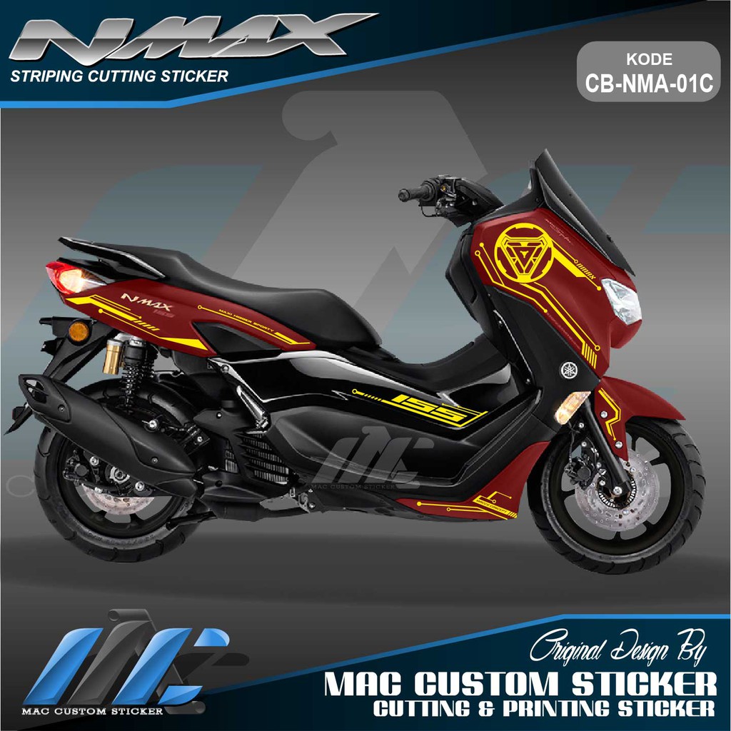 Cutting Sticker Nmax New Stiker Nmax 2020 Untuk Nmax Merah Cb Nma 01 Shopee Indonesia