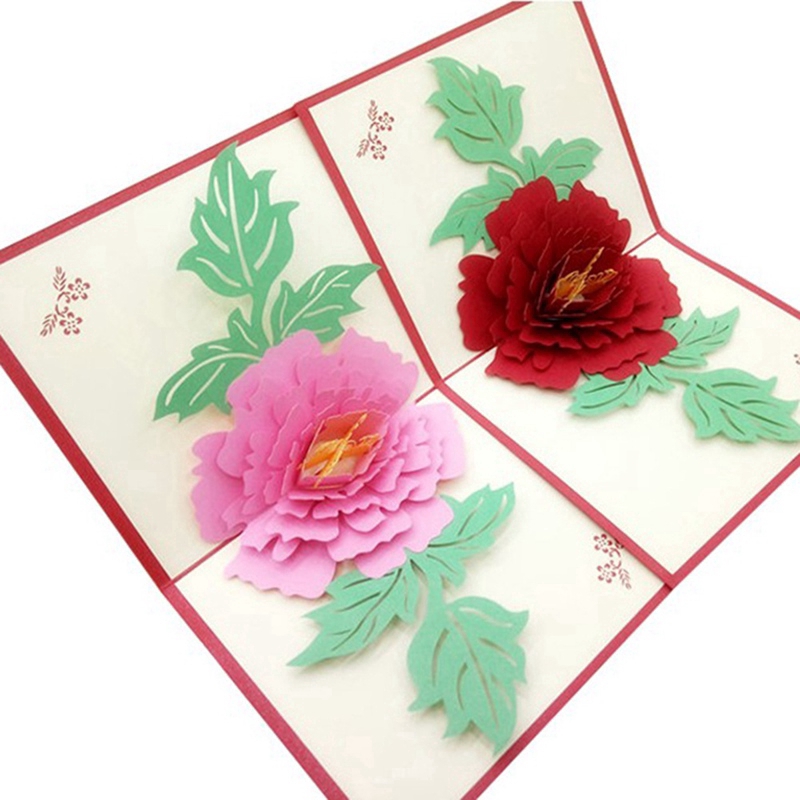 Shenyangwolf Kartu Undangan Elegan Bentuk Bunga Peony Untuk Pesta Pernikahan Ulang Tahun Shopee Indonesia