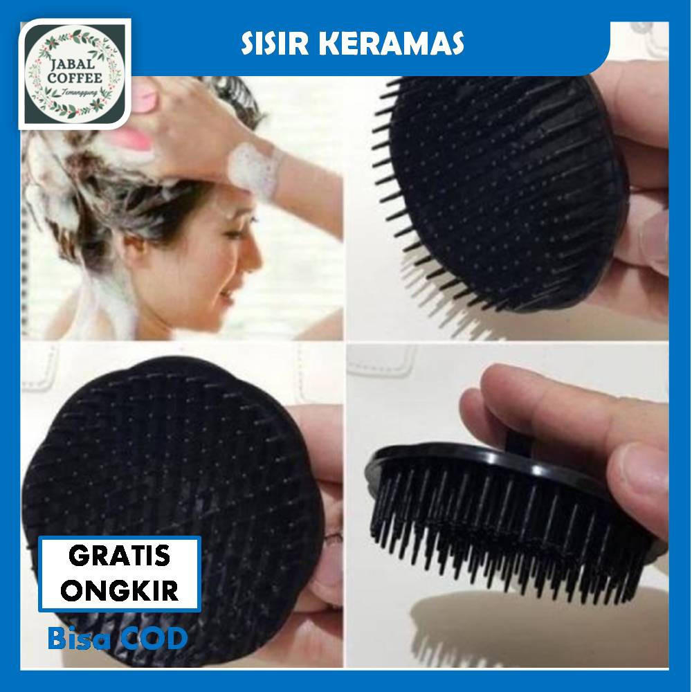 Sisir Silikon / Sisir Mandi / Sisir Keramas Karet / Sisir Keramas Bunder Karet J83