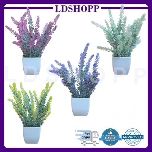 LDS POT31 Tanaman Hias Lavender Untuk Dekorasi Ruangan Tanaman Hias Tawon Plastik Import