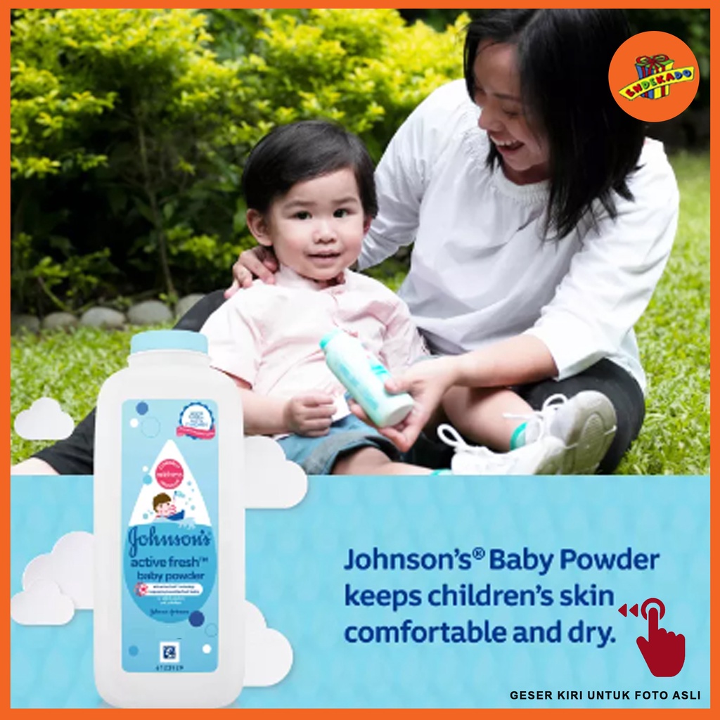 JOHNSON'S ACTIVE FRESH BABY POWDER 100g - Bedak Bayi