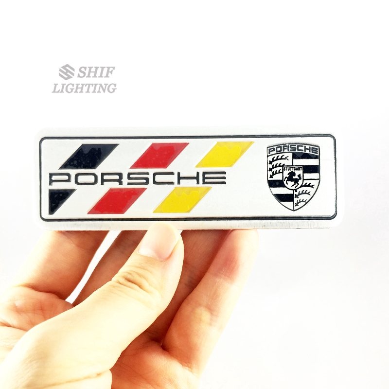 1pc Stiker Emblem Logo Kuda Porsche Bahan Aluminum Untuk Dekorasi Mobil Porsche