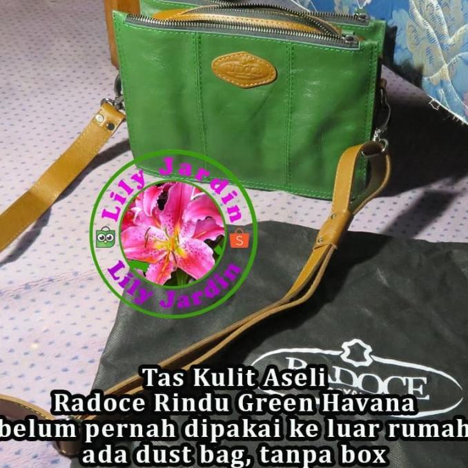 ------] Tas Radoce Rindu Green Tas Kulit Aseli - Genuine Leather