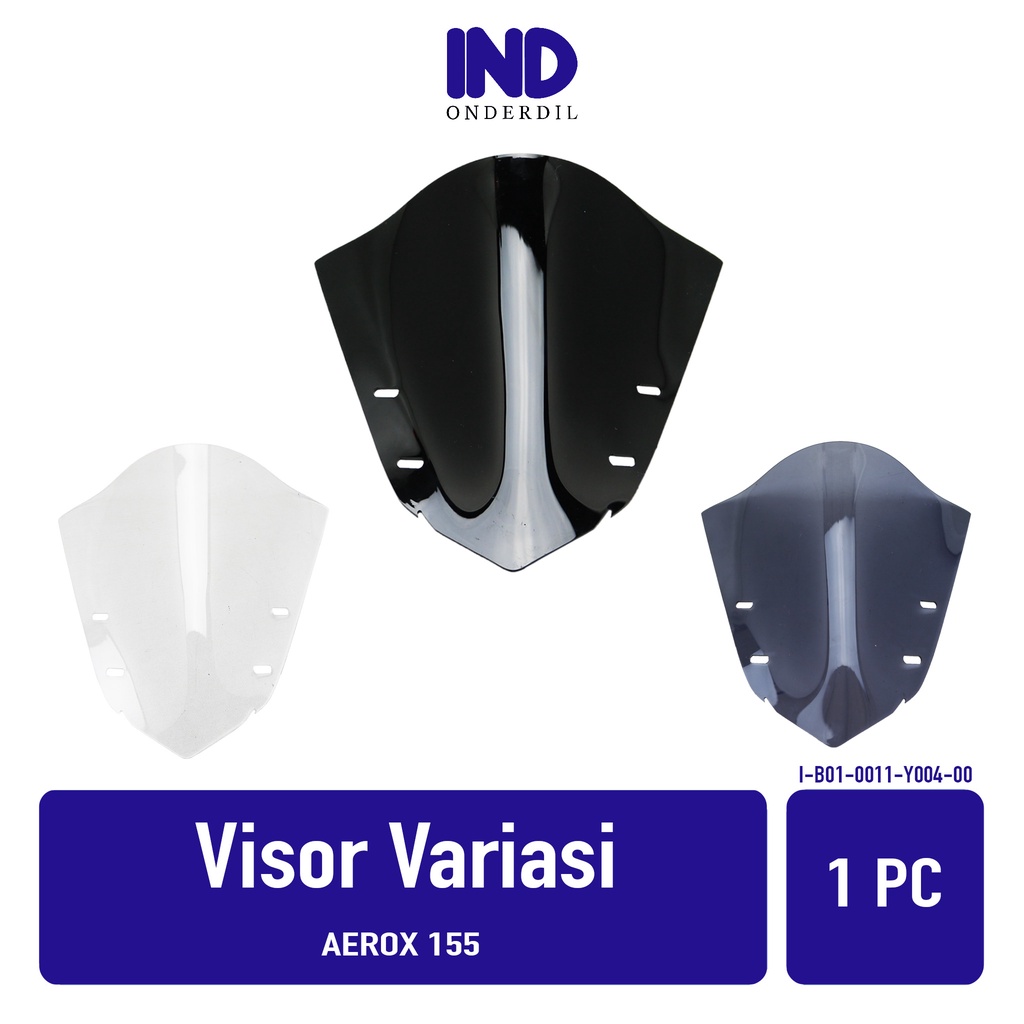 Visor-Windshield-Winsil-Winshild-Wind Shield-Sil-Shild Aerox 155 Riben-Hitam-Bening