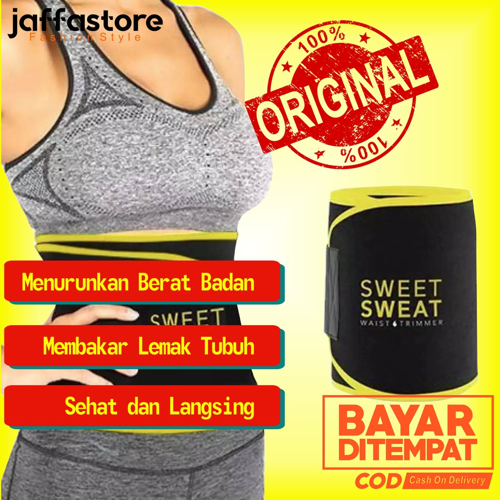 Korset Pelangsing Pengecil Pembakar Lemak Perut Pria Wanita Original Sweet Sweat Waist Trimmer