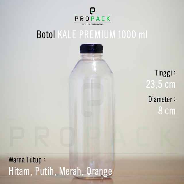 BOTOL KALE 1000 ML 1 Liter / BOTOL PLASTIK JAMU KOPI JUS TEBAL 1L