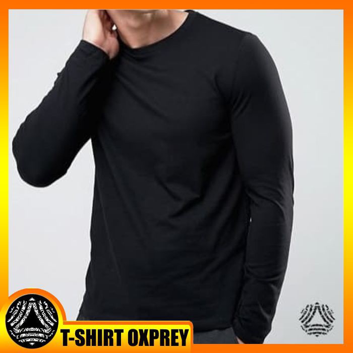 BAJU ATASAN PRIA WANITA KAOS POLOS LENGAN PANJANG KASO RAGLAN POLOS FASHION COWOK CEWEK DISTRO